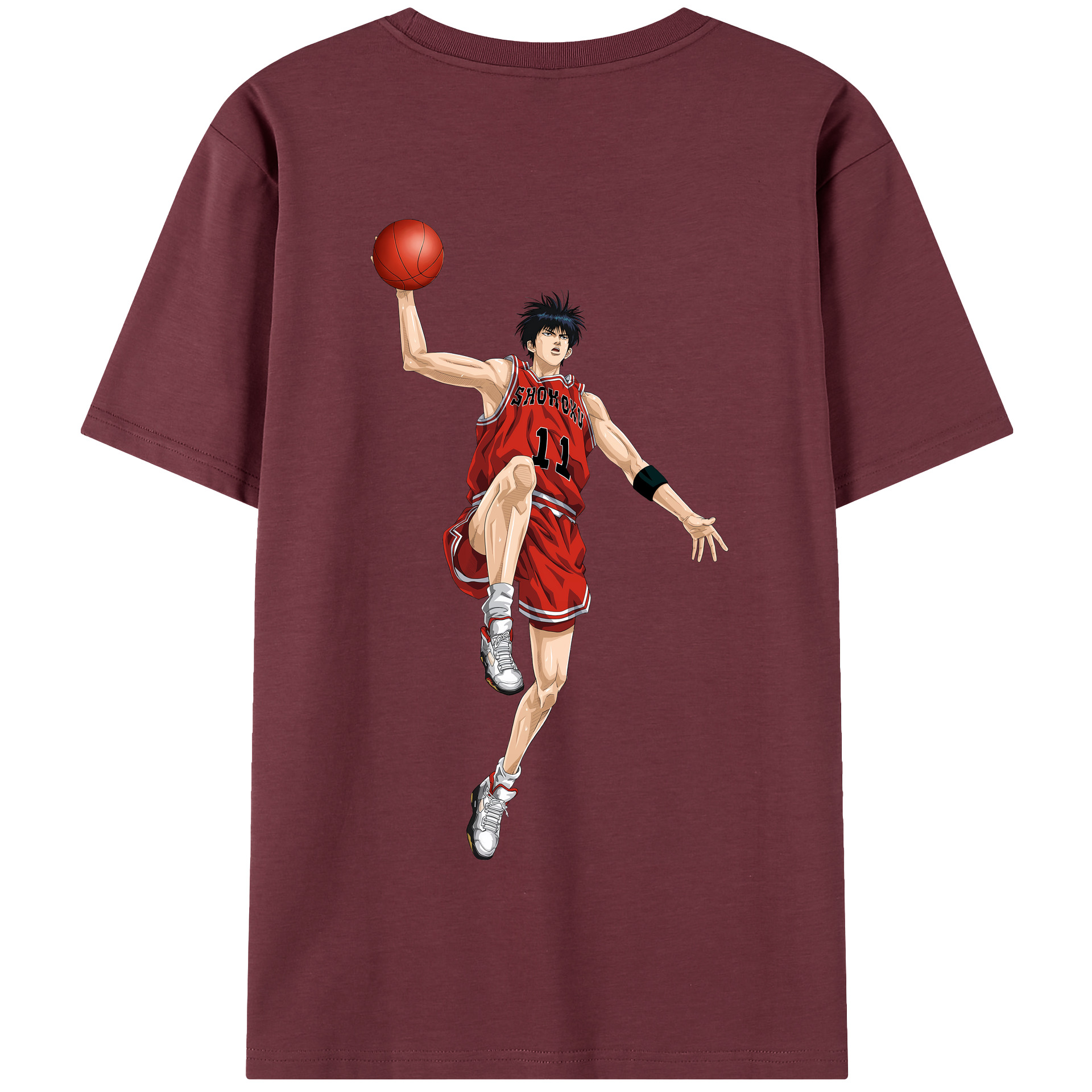 SLAM DUNK／スラムダンク 綿100％半袖Tシャツ（背面プリント）